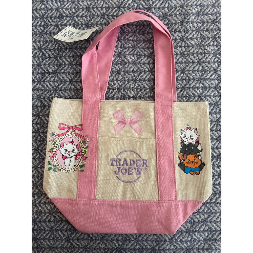 Disney Marie Aristocats Flowers Custom Made Trader Joes Mini Tote One of a Kind